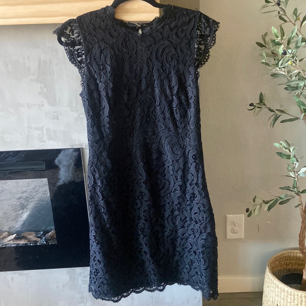 Lace formal black dress